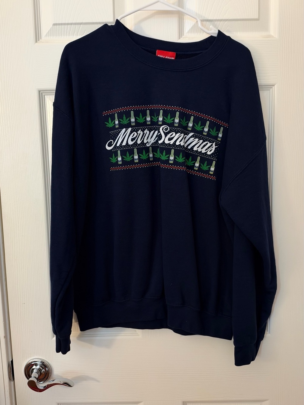 Merry Sentmas Navy Crewneck Sweatshirt